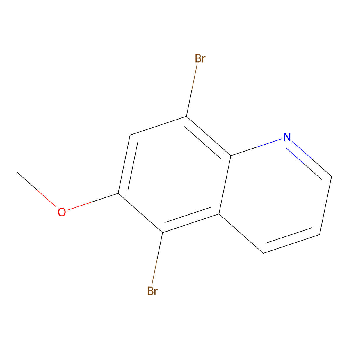 5,8-Dibromo-6-methoxyquinoline molecular structure, CAS 1187386-37-3