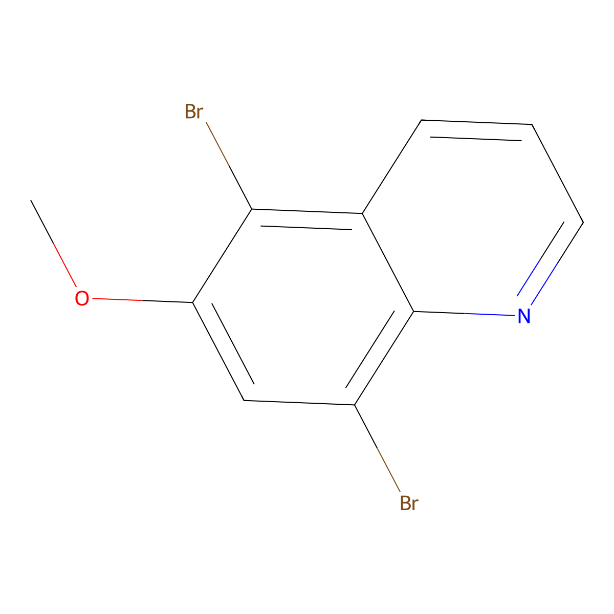 5,8-Dibromo-6-methoxyquinoline molecular structure, CAS 1187386-37-3