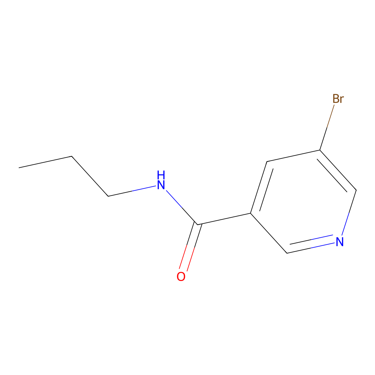5-Bromo-N-propylnicotinamide molecular structure, CAS 1187386-41-9