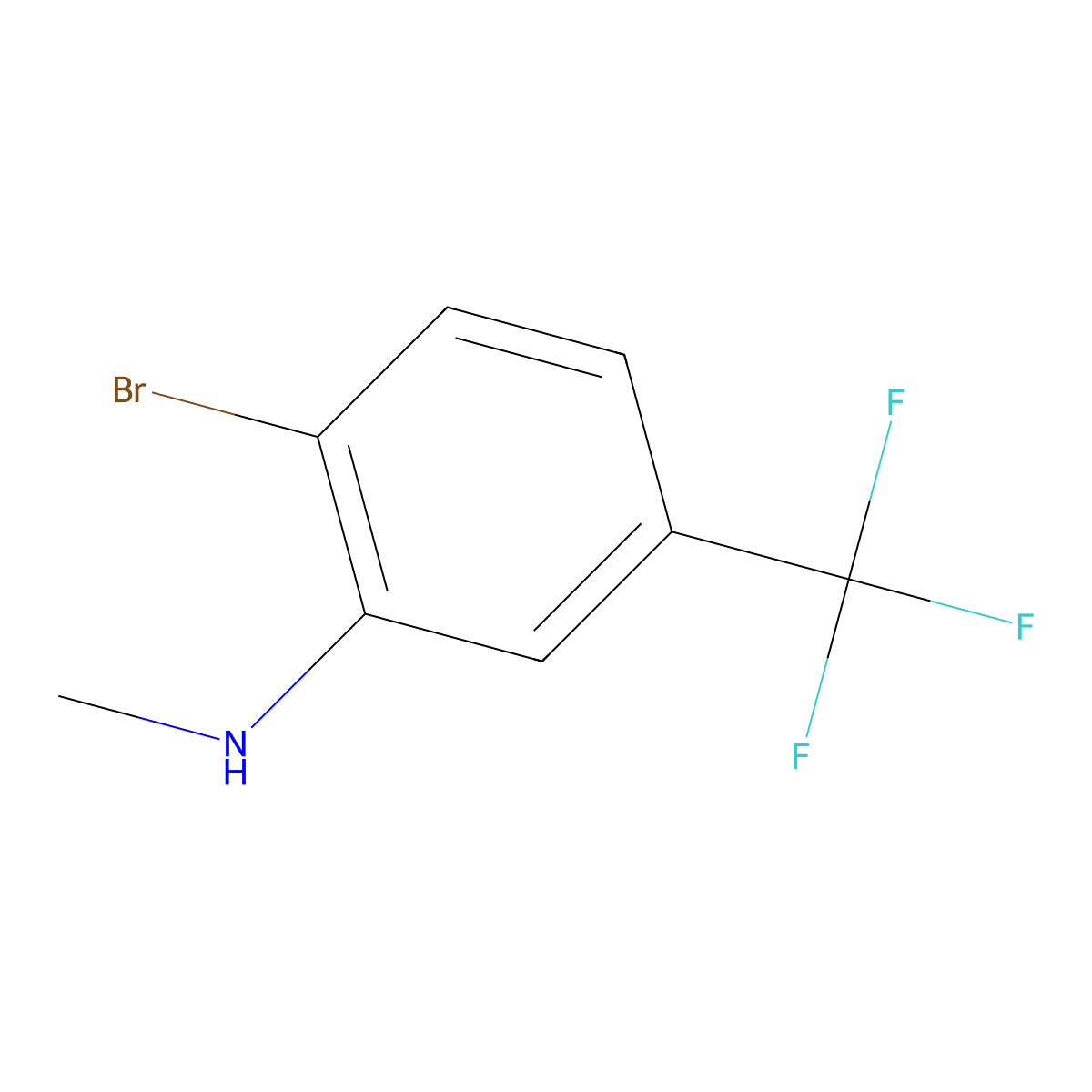 2-bromo-N-methyl-5-(trifluoromethyl)aniline molecular structure, CAS 1187395-73-8