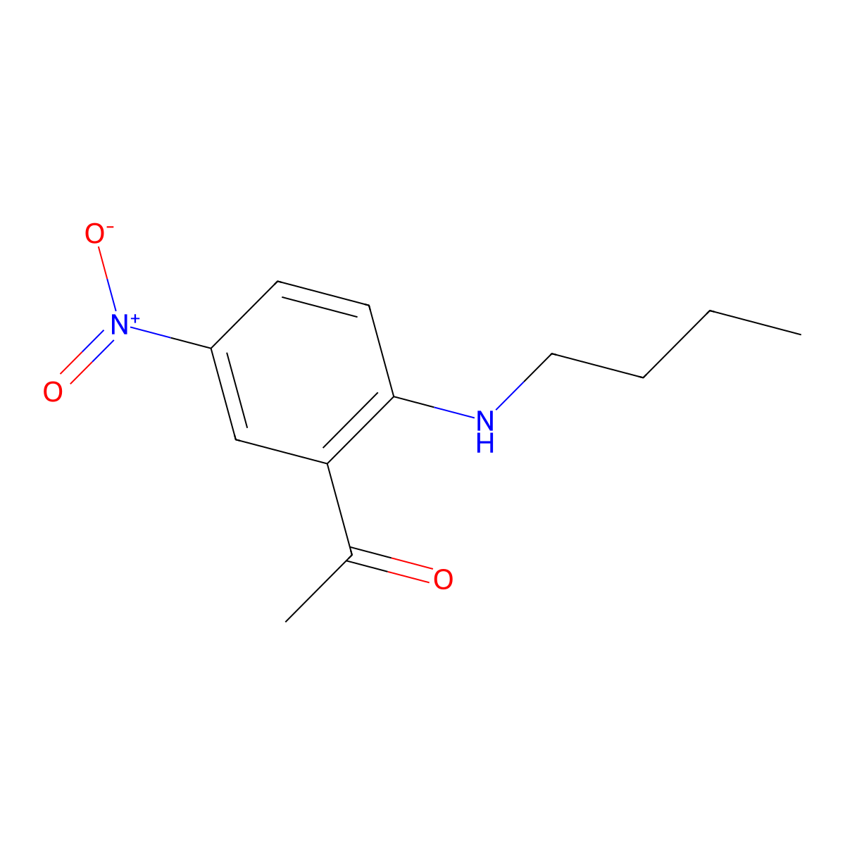 1-[2-(Butylamino)-5-nitrophenyl]ethanone molecular structure, CAS 1187396-03-7