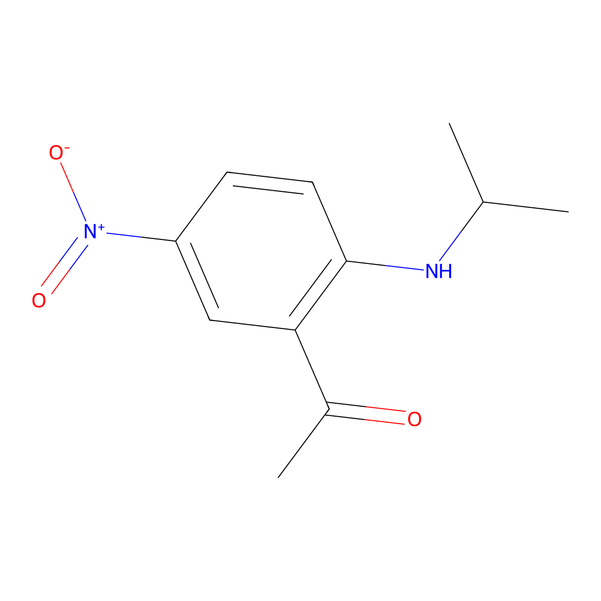 1-[2-(Isopropylamino)-5-nitrophenyl]ethanone molecular structure, CAS 1187396-04-8
