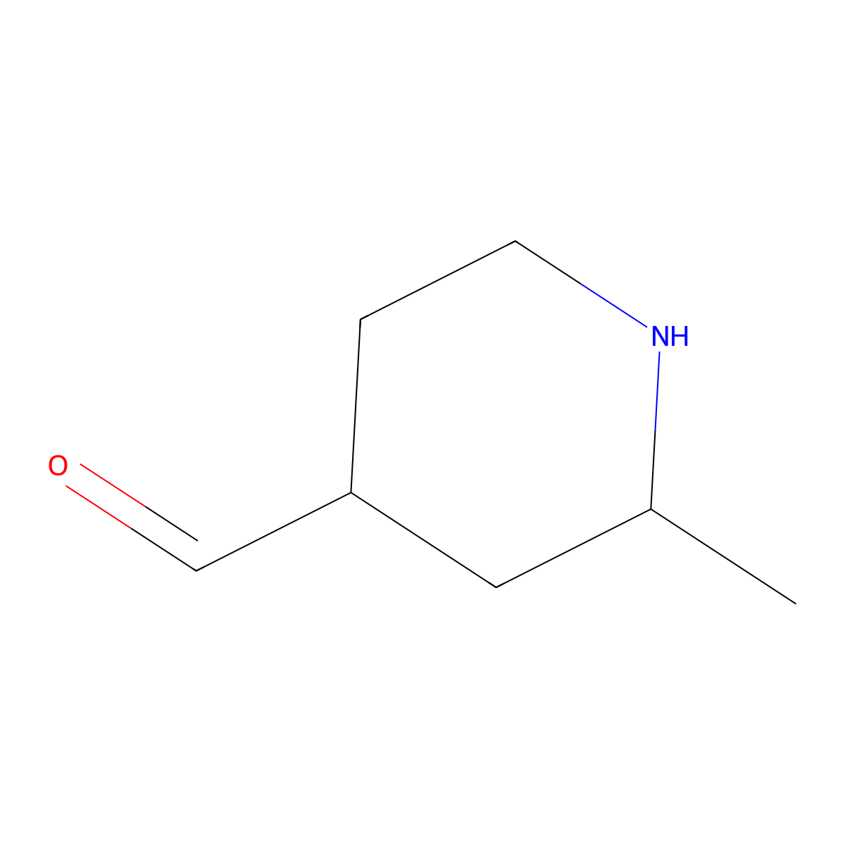 2-Methylpiperidine-4-carbaldehyde molecular structure, CAS 1187397-55-2