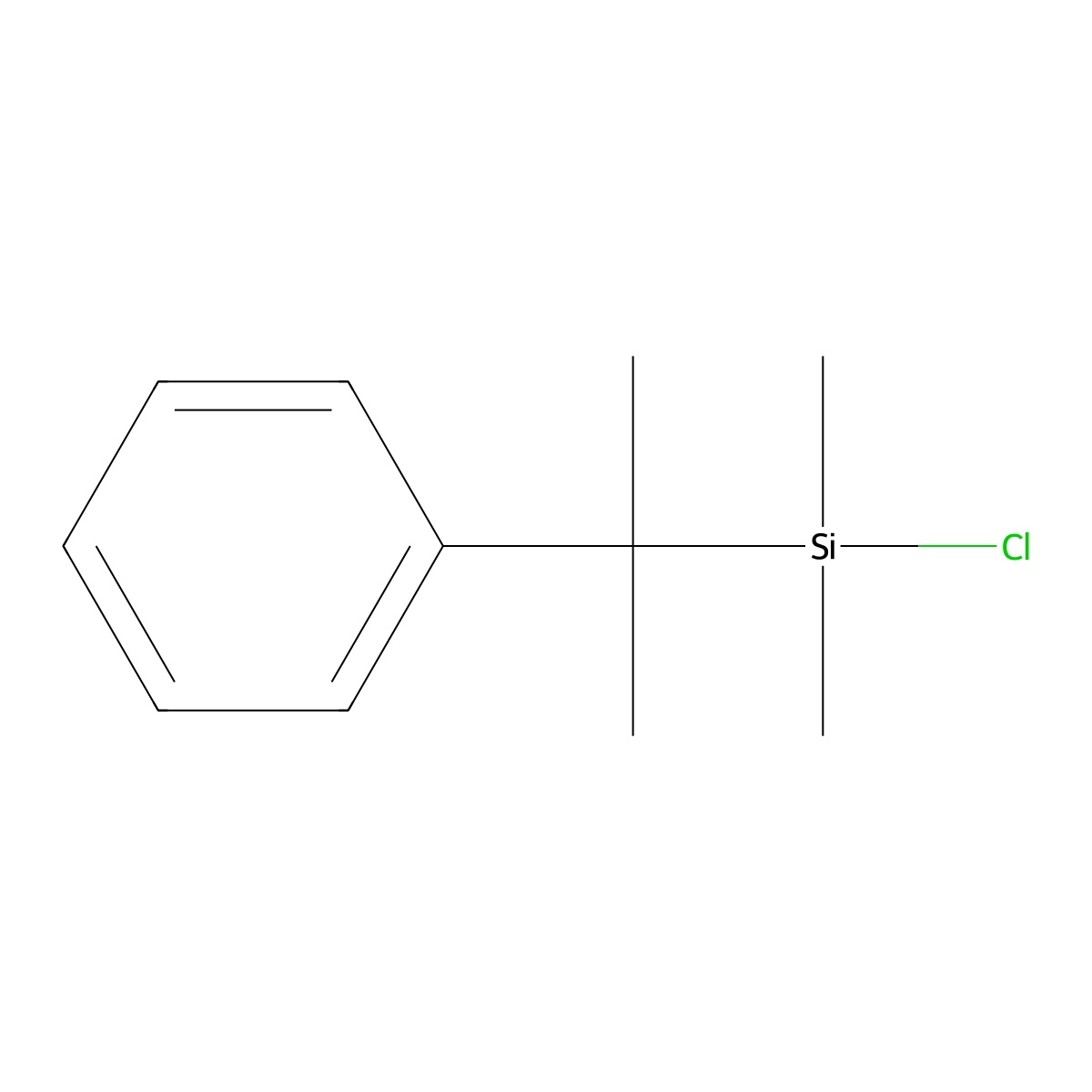 Chlorodimethyl(2-phenylpropan-2-yl)silane molecular structure, CAS 118740-38-8