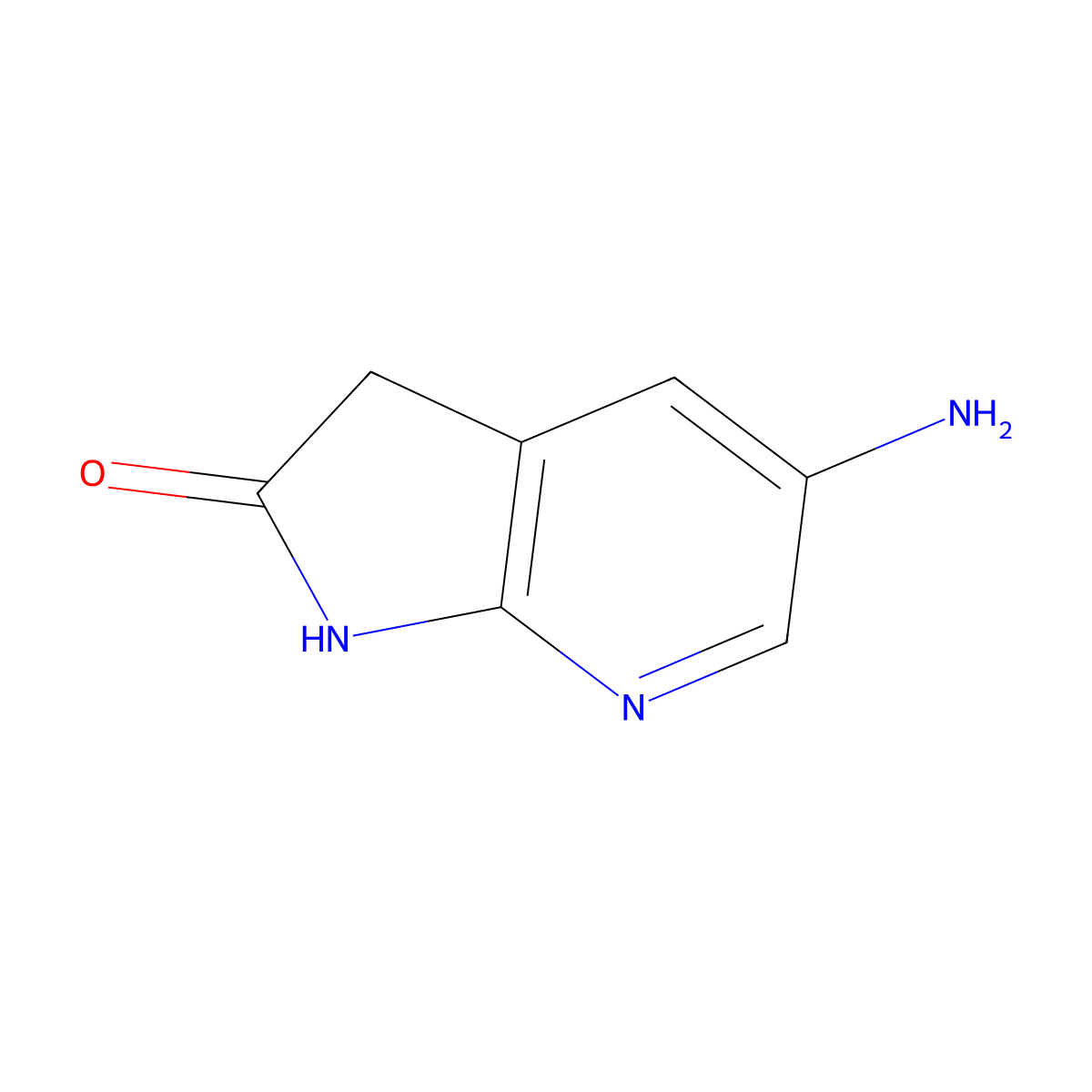 5-amino-1H-pyrrolo[2,3-b]pyridin-2(3H)-one molecular structure, CAS 1187421-37-9