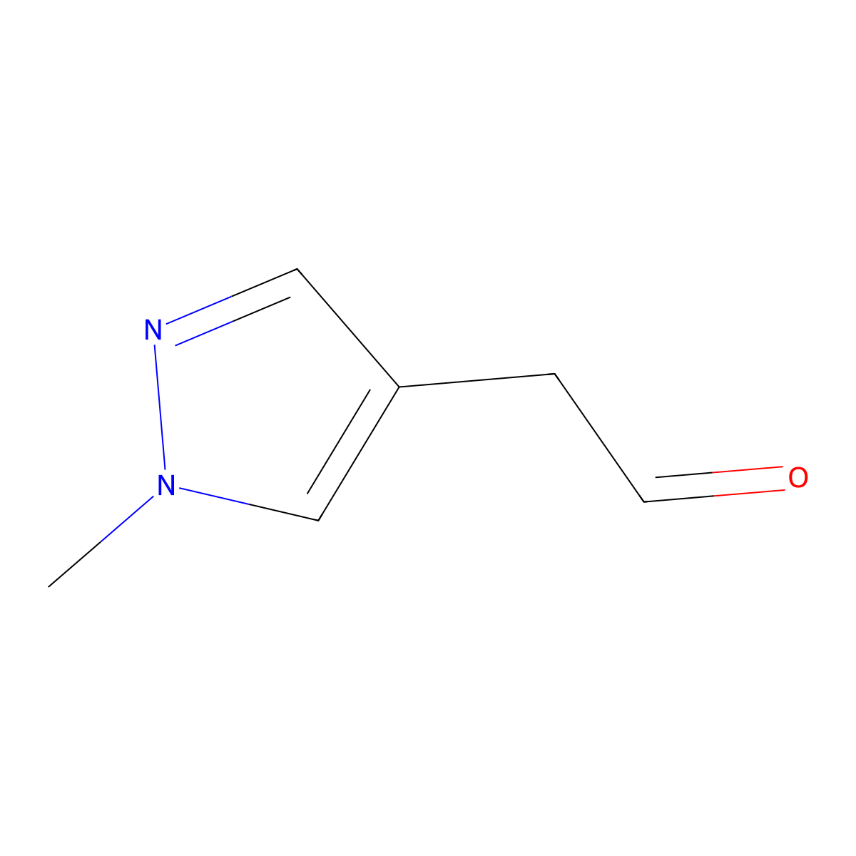 2-(1-Methyl-1H-pyrazol-4-yl)acetaldehyde molecular structure, CAS 1187423-61-5