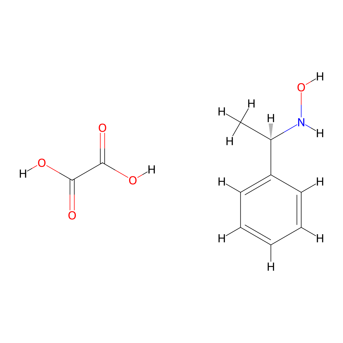 (R)-N-(1-Phenylethyl)hydroxylamine oxalate molecular structure, CAS 118743-81-0