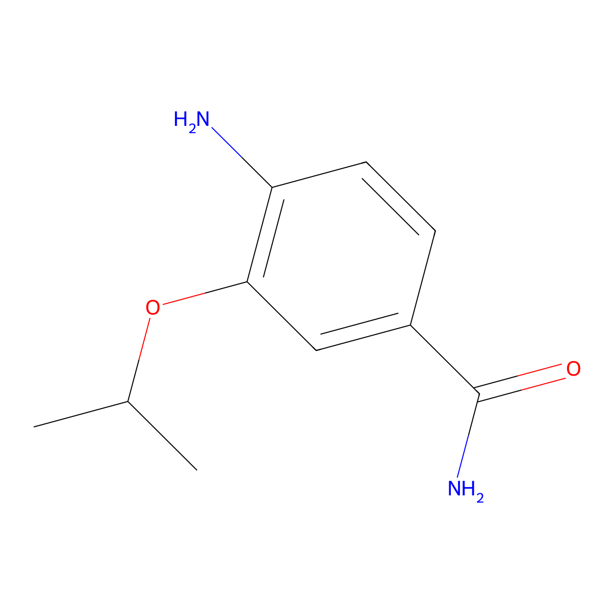 4-Amino-3-(propan-2-yloxy)benzamide molecular structure, CAS 1187436-34-5
