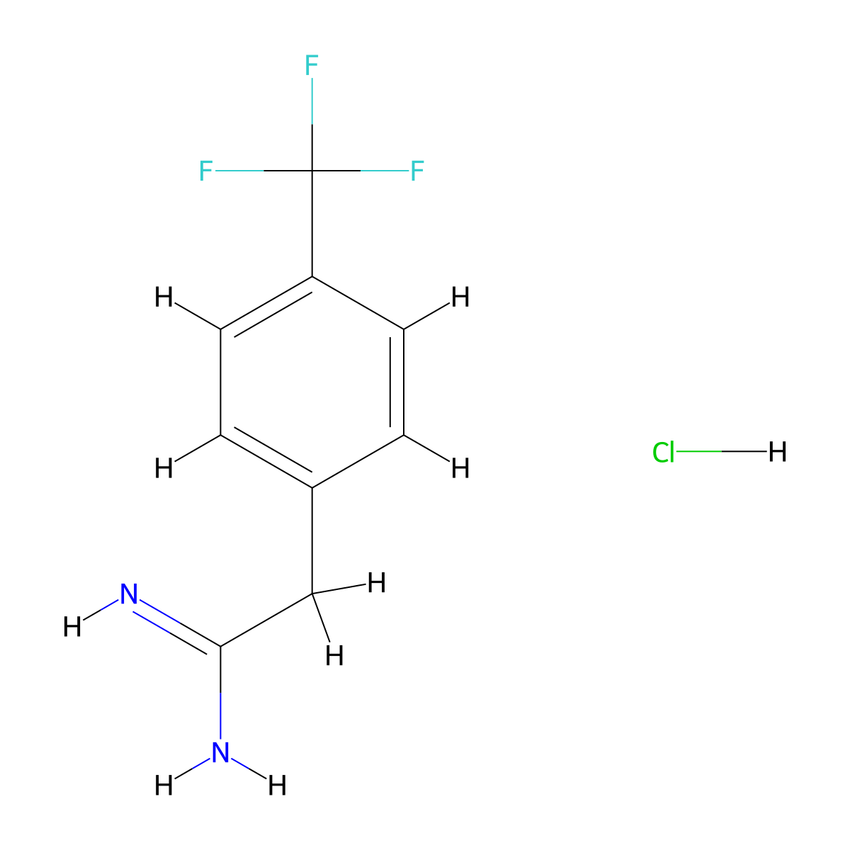 2-[4-(Trifluoromethyl)phenyl]ethanimidamide hydrochloride molecular structure, CAS 1187436-91-4