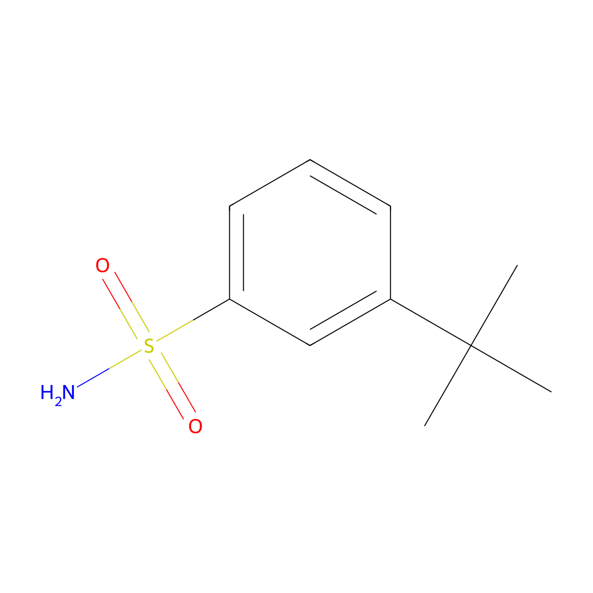 3-(tert-Butyl)benzenesulfonamide molecular structure, CAS 1187437-00-8