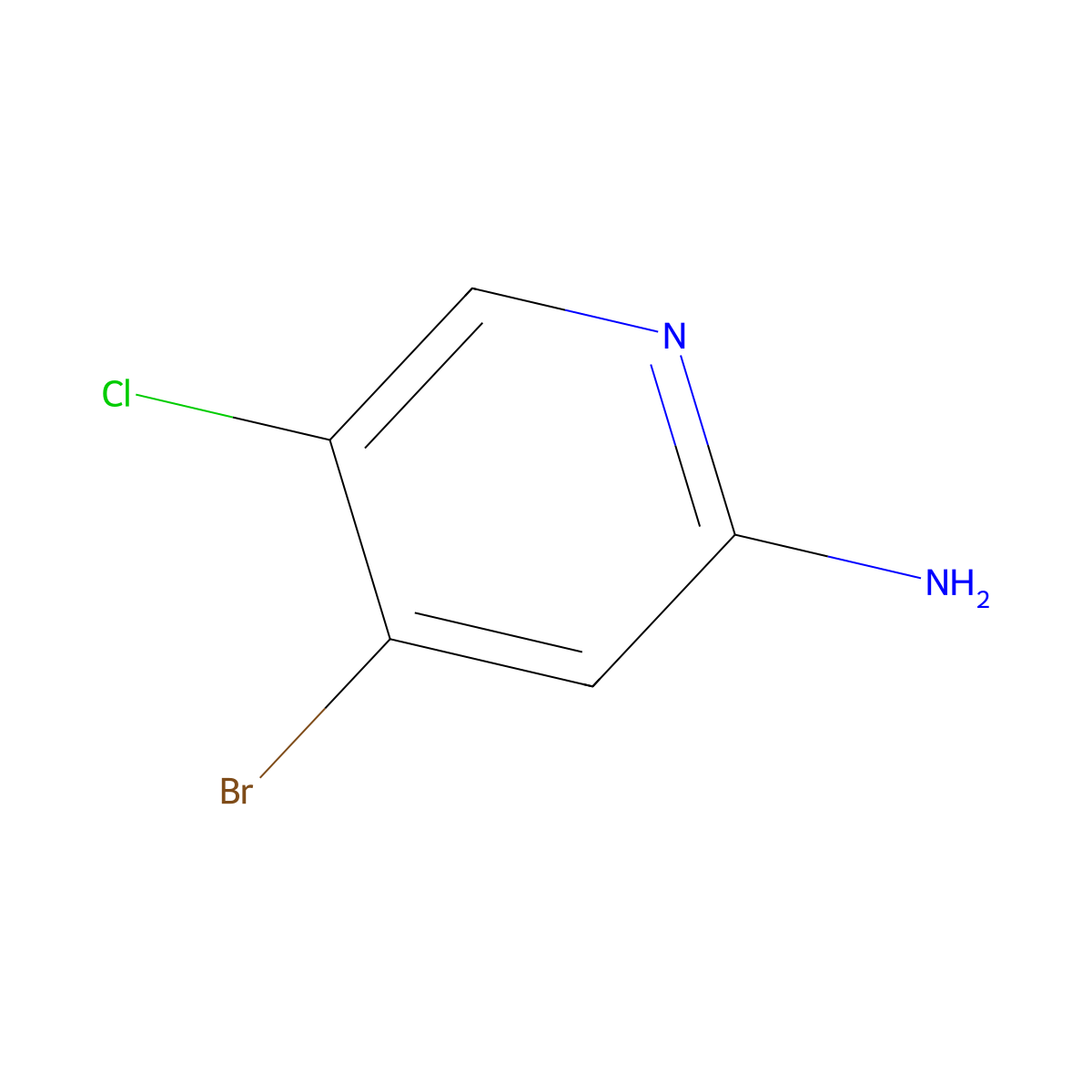 4-Bromo-5-chloropyridin-2-amine molecular structure, CAS 1187449-01-9
