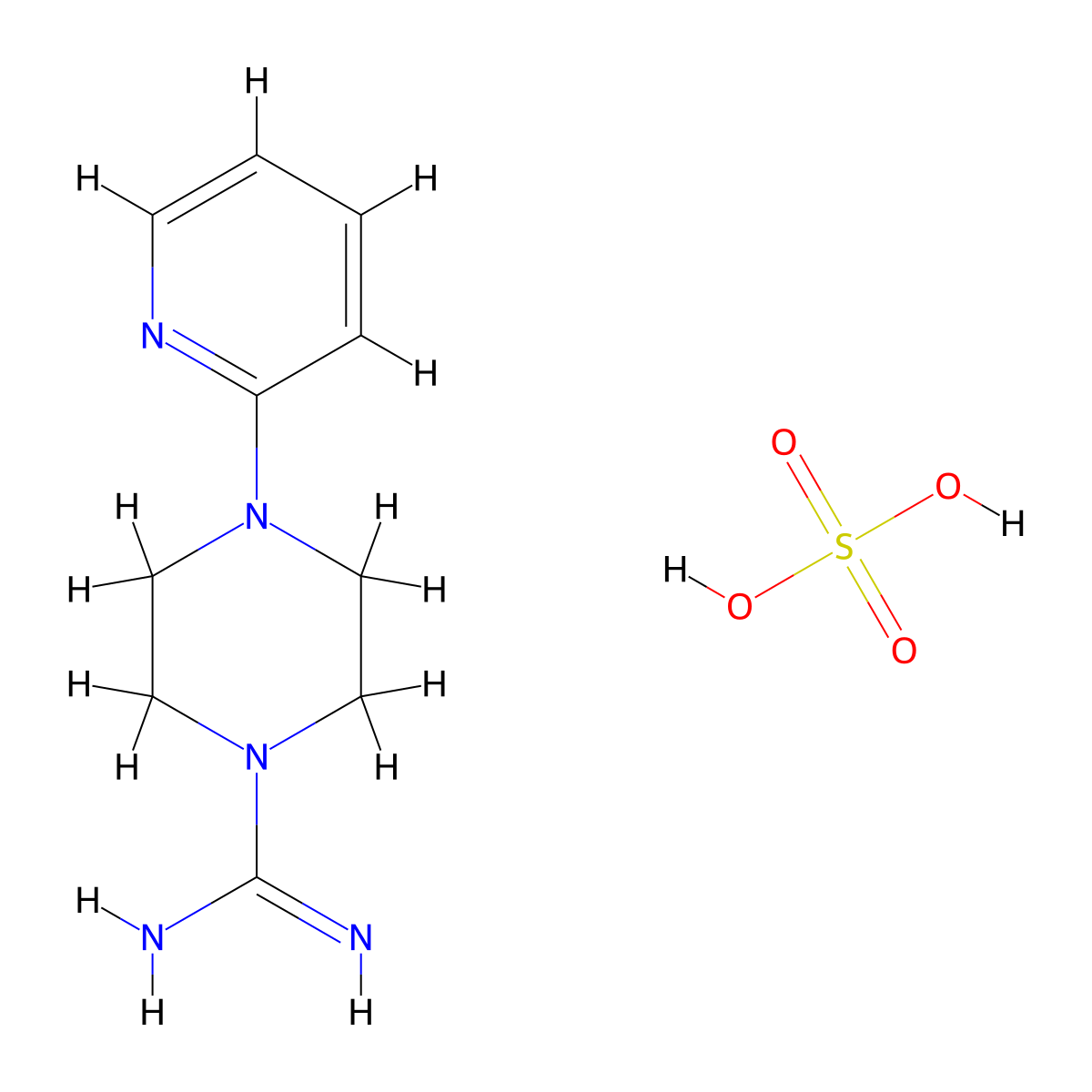 4-Pyridin-2-ylpiperazine-1-carboximidamide sulfate molecular structure, CAS 1187455-76-0