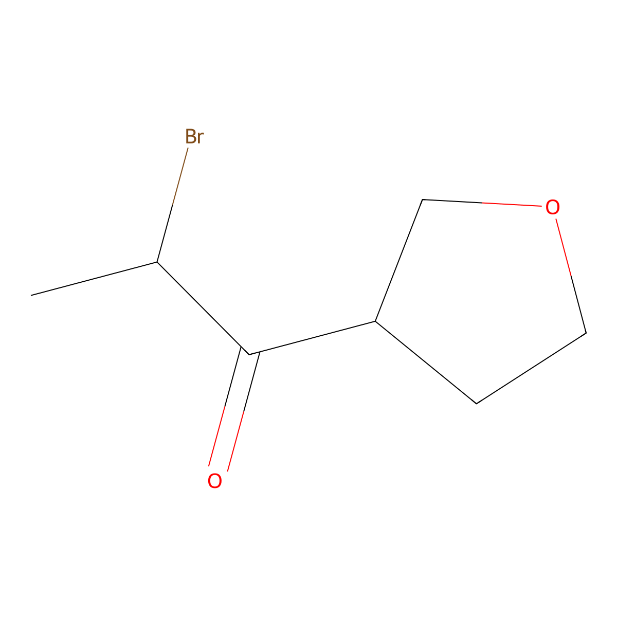 2-Bromo-1-(oxolan-3-yl)propan-1-one molecular structure, CAS 1187468-34-3