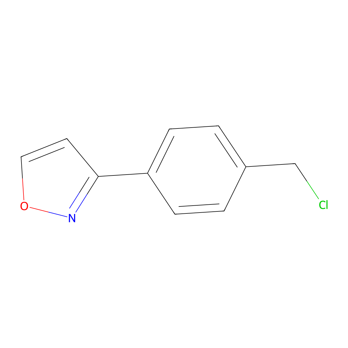 3-(4-(Chloromethyl)phenyl)isoxazole molecular structure, CAS 1187532-70-2