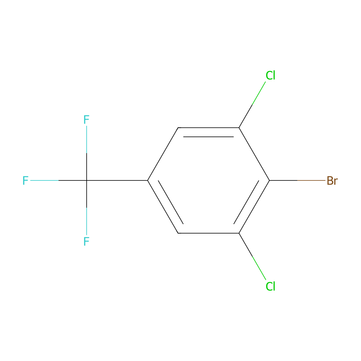 4-Bromo-3,5-dichlorobenzotrifluoride molecular structure, CAS 118754-53-3