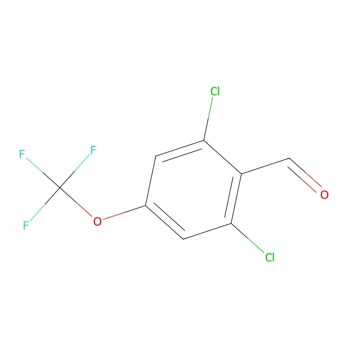 2,6-Dichloro-4-(trifluoromethoxy)benzaldehyde molecular structure, CAS 118754-54-4