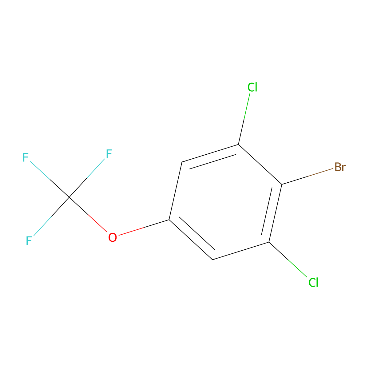 2-Bromo-1,3-dichloro-5-(trifluoromethoxy)benzene molecular structure, CAS 118754-55-5