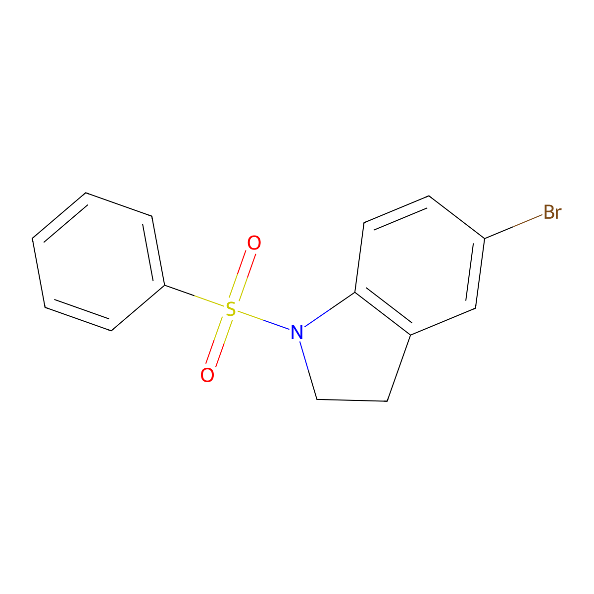 5-Bromo-1-(phenylsulfonyl)indoline molecular structure, CAS 118757-04-3