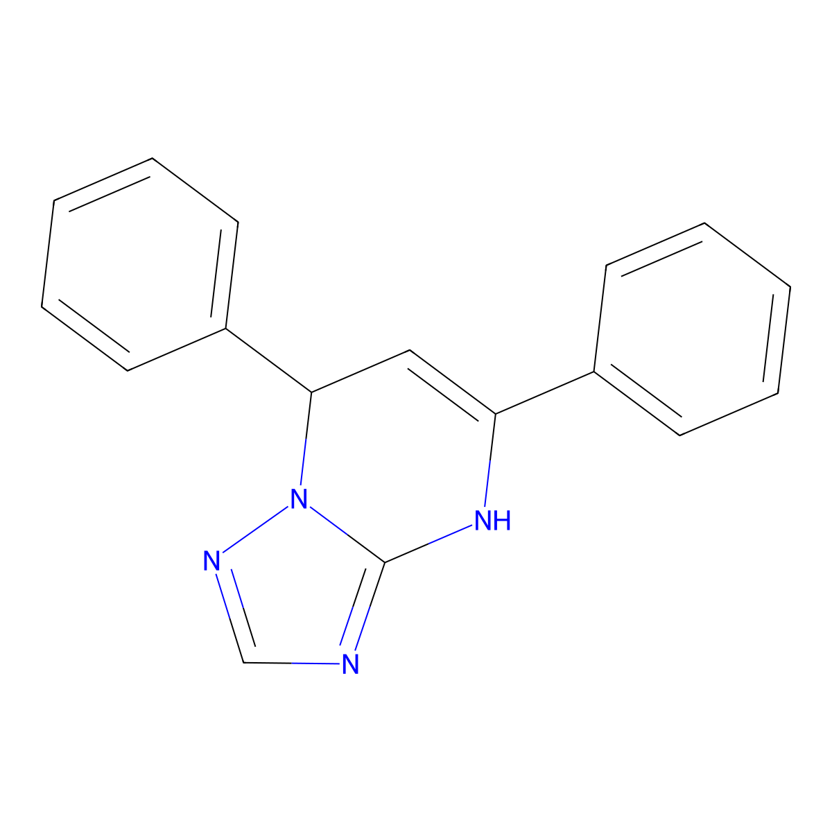[1,2,4]Triazolo[1,5-a]pyrimidine, 1,7-dihydro-5,7-diphenyl- molecular structure, CAS 118757-35-0