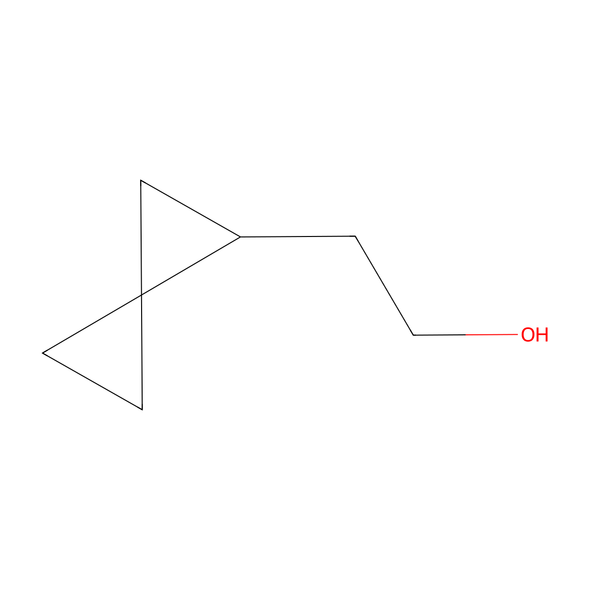 2-{Spiro[2.2]pentan-1-yl}ethan-1-ol molecular structure, CAS 118757-50-9