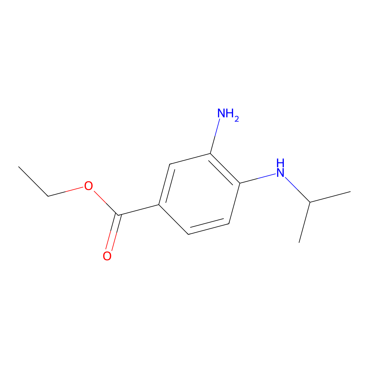 Ethyl 3-amino-4-(isopropylamino)benzoate molecular structure, CAS 1187570-89-3
