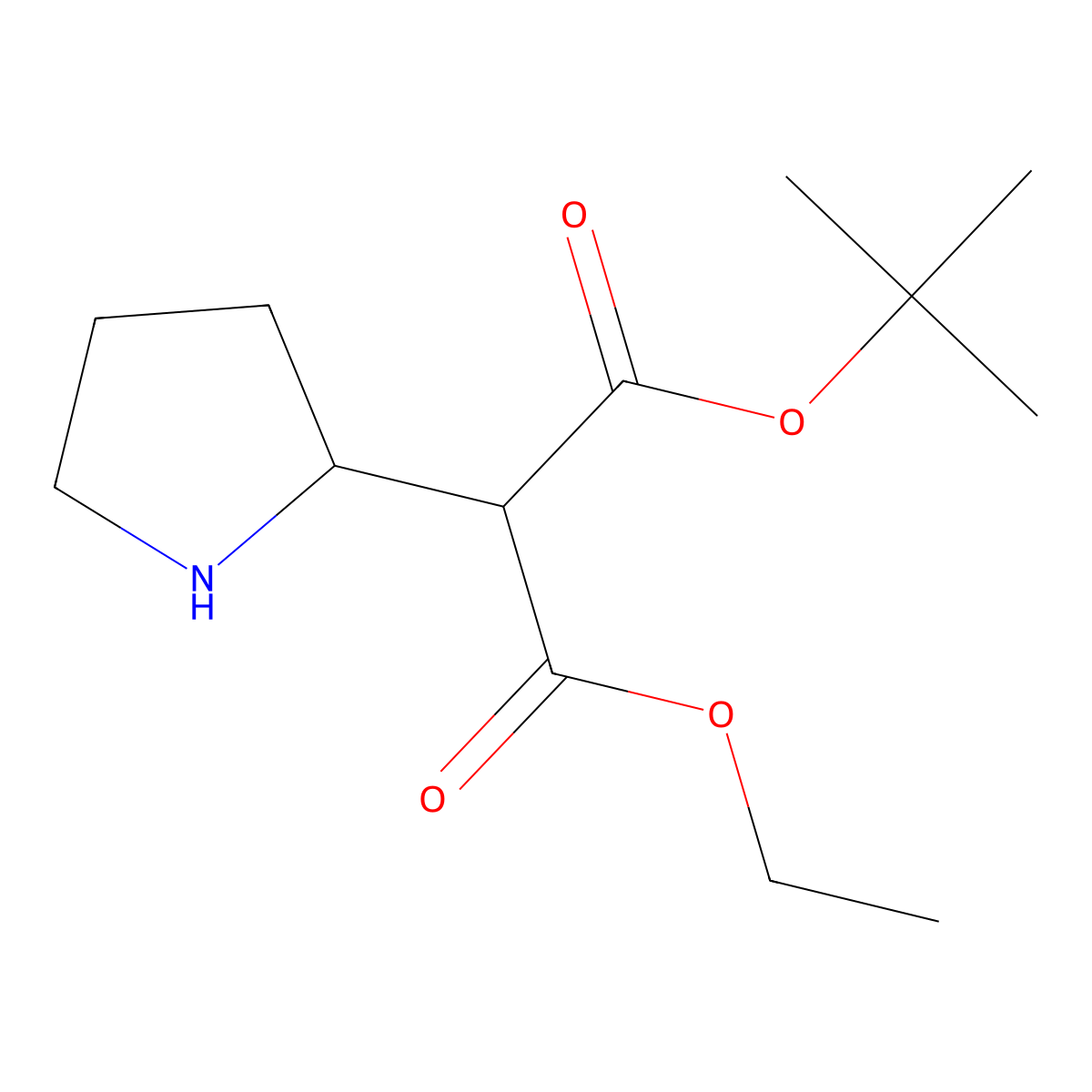 Boc-pyrrolidin-2-yl-acetic acid ethyl ester molecular structure, CAS 118758-56-8