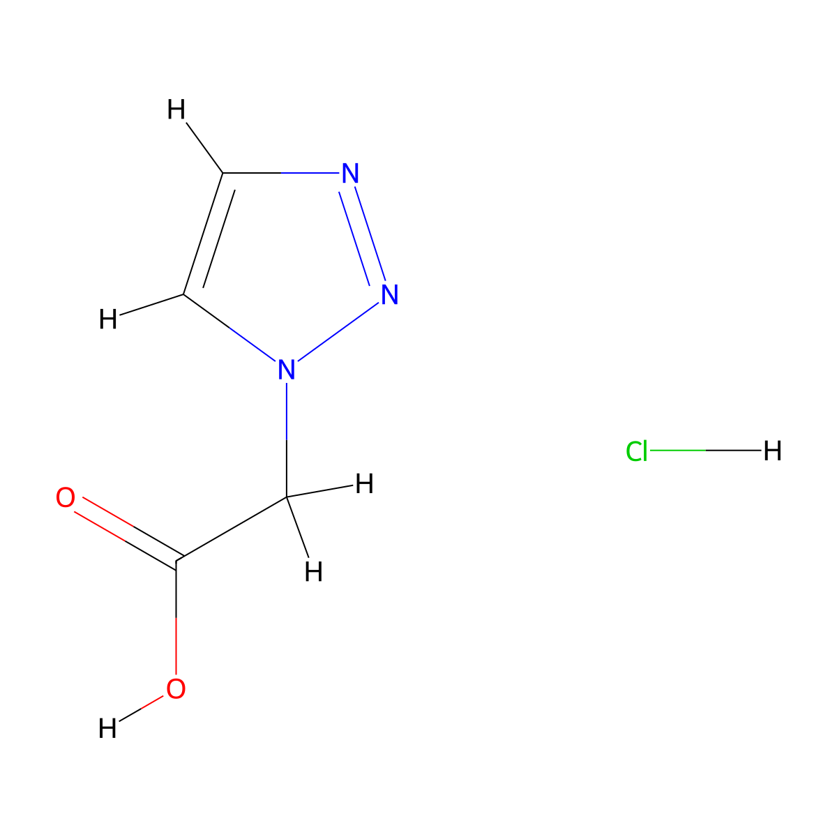 2-(1H-1,2,3-Triazol-1-yl)acetic acid hydrochloride molecular structure, CAS 1187582-48-4