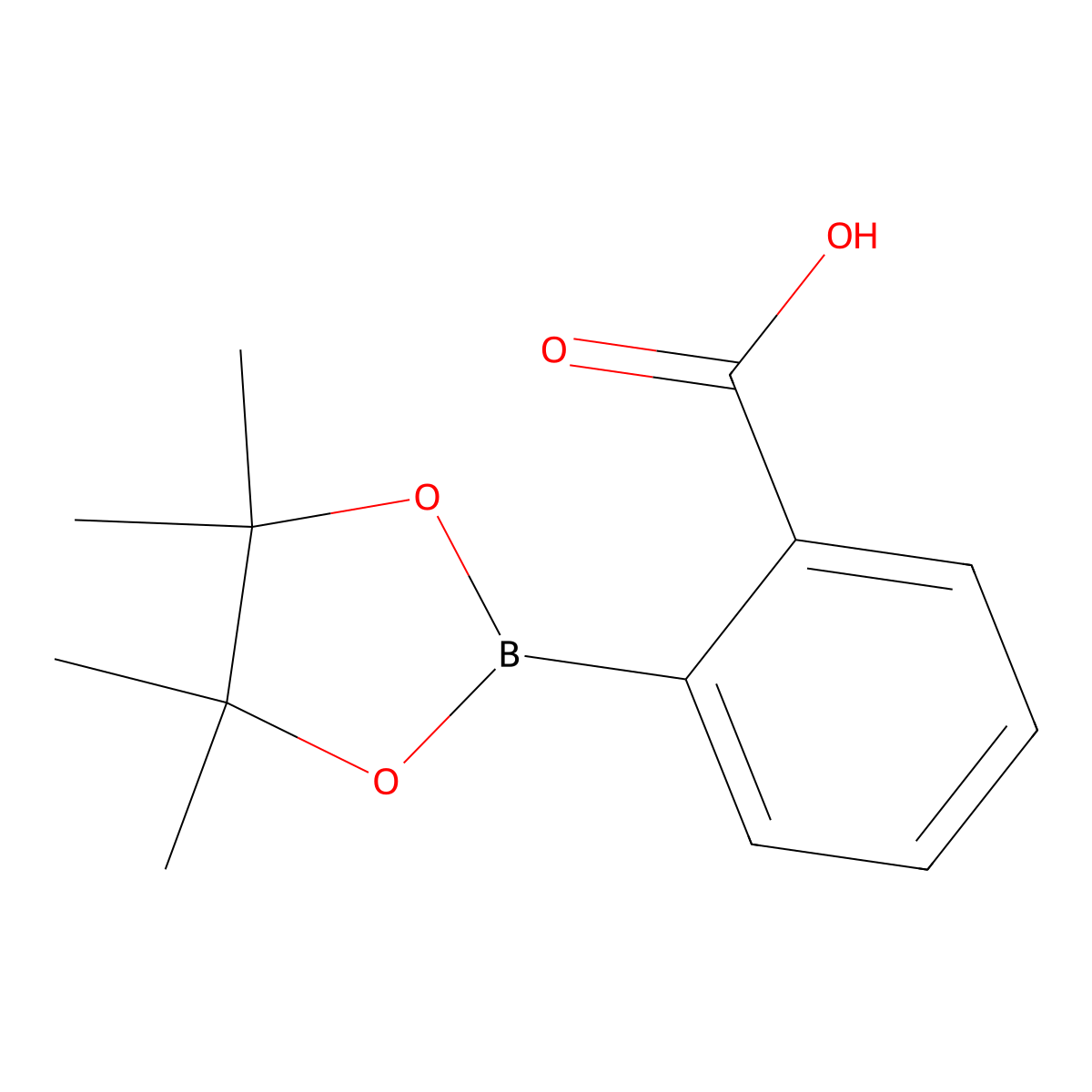 2-(4,4,5,5-Tetramethyl-1,3,2-dioxaborolan-2-yl)benzoic acid molecular structure, CAS 1187591-17-8