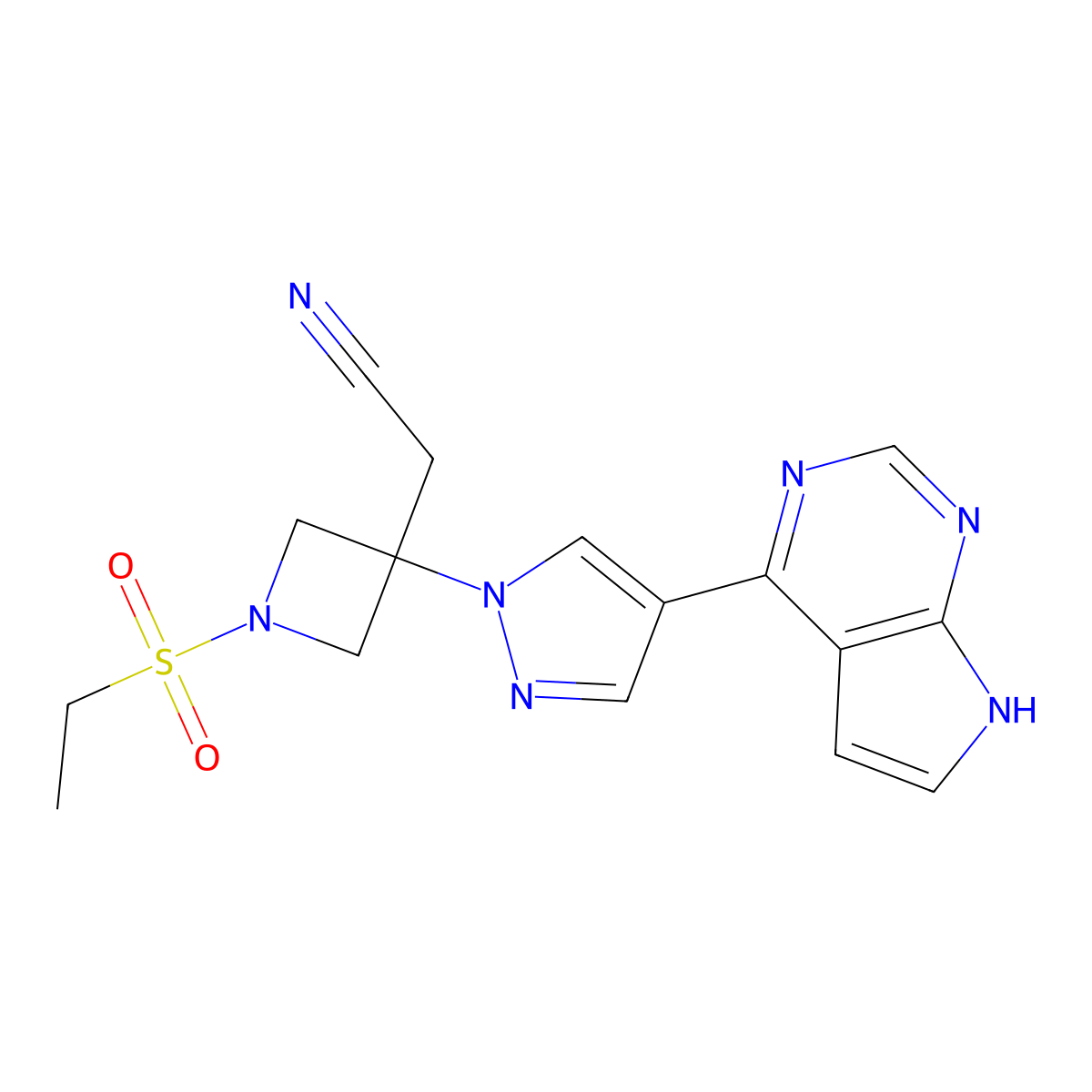 Baricitinib molecular structure, CAS 1187594-09-7