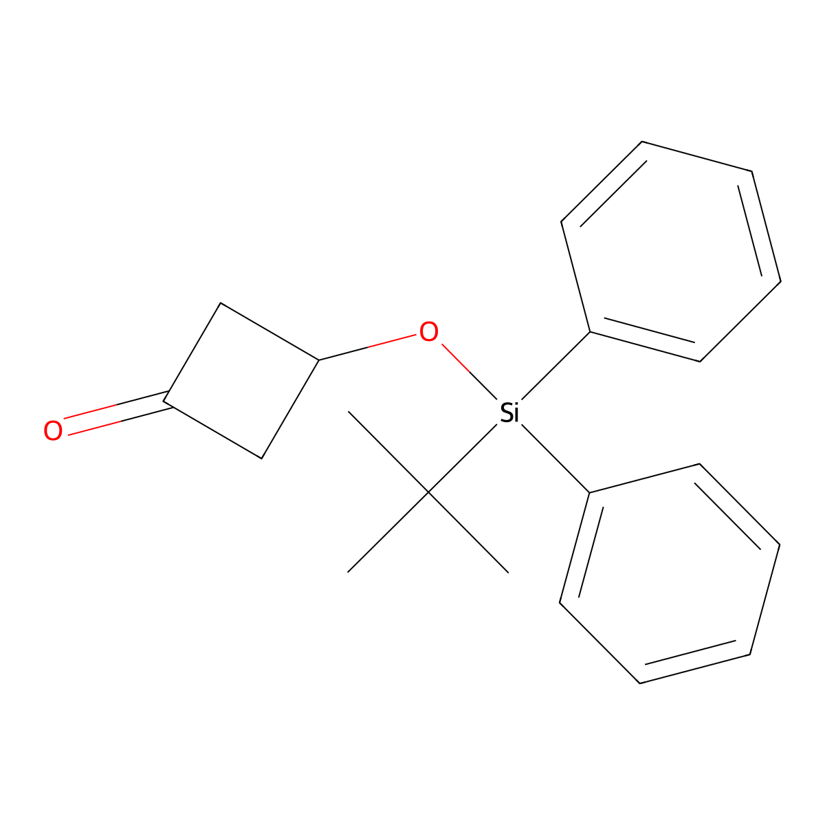 3-((tert-Butyldiphenylsilyl)oxy)cyclobutanone molecular structure, CAS 1187595-68-1
