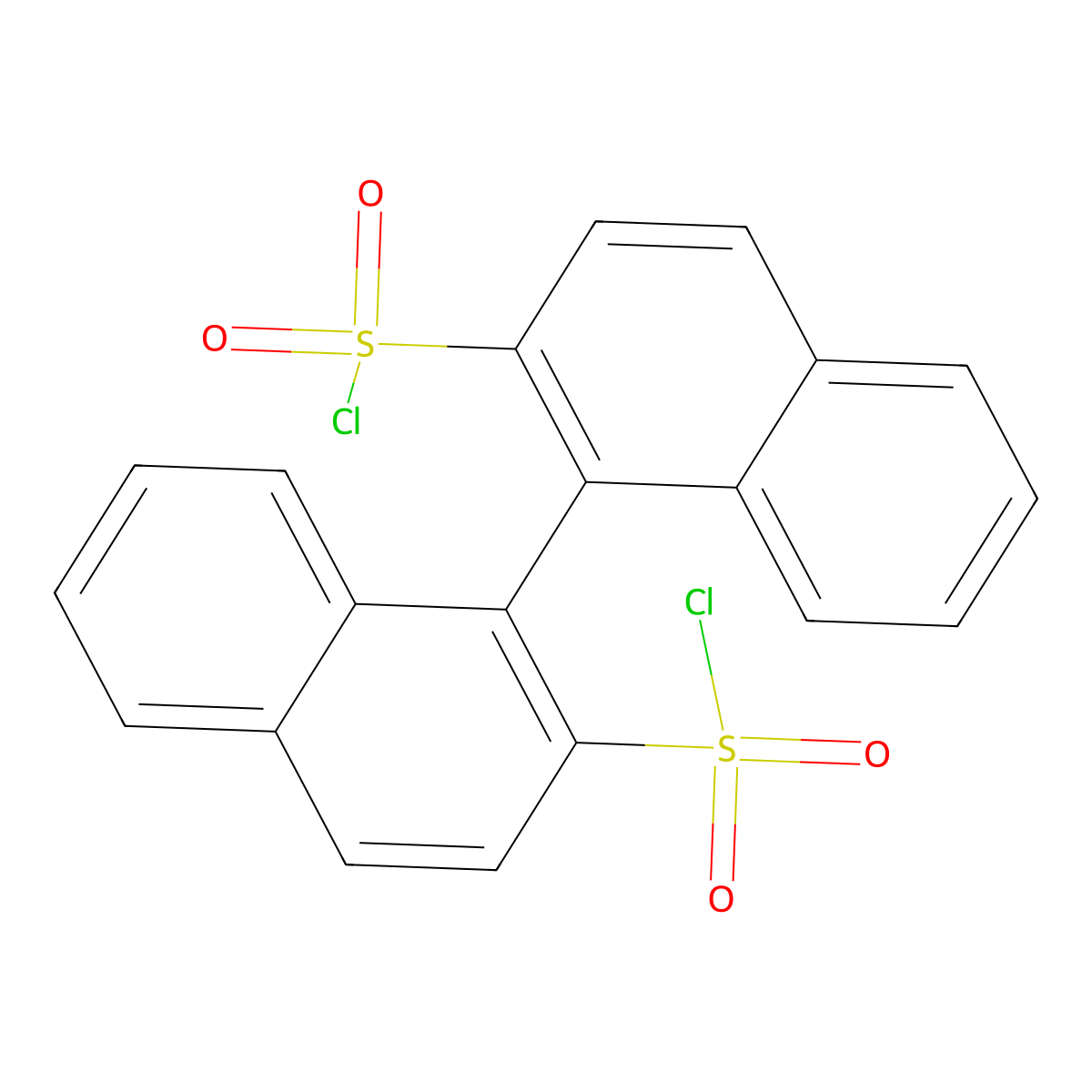 (R)-1,1'-Binaphthyl-2,2'-disulfonyl Dichloride molecular structure, CAS 1187629-43-1
