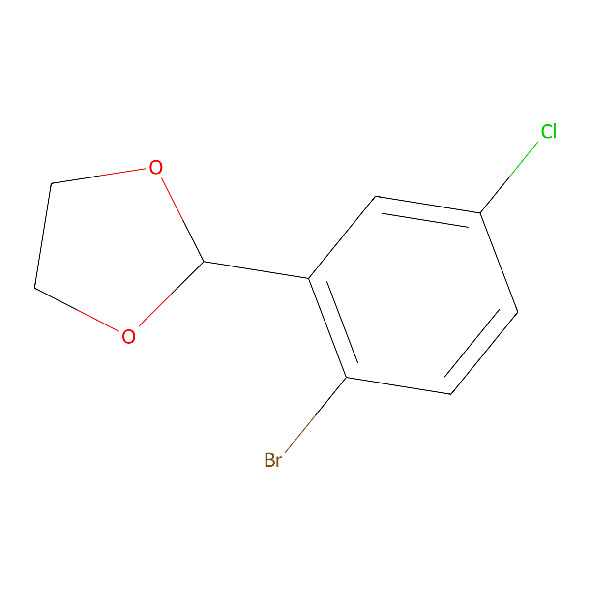 2-(2-Bromo-5-chlorophenyl)-1,3-dioxolane molecular structure, CAS 1187647-98-8