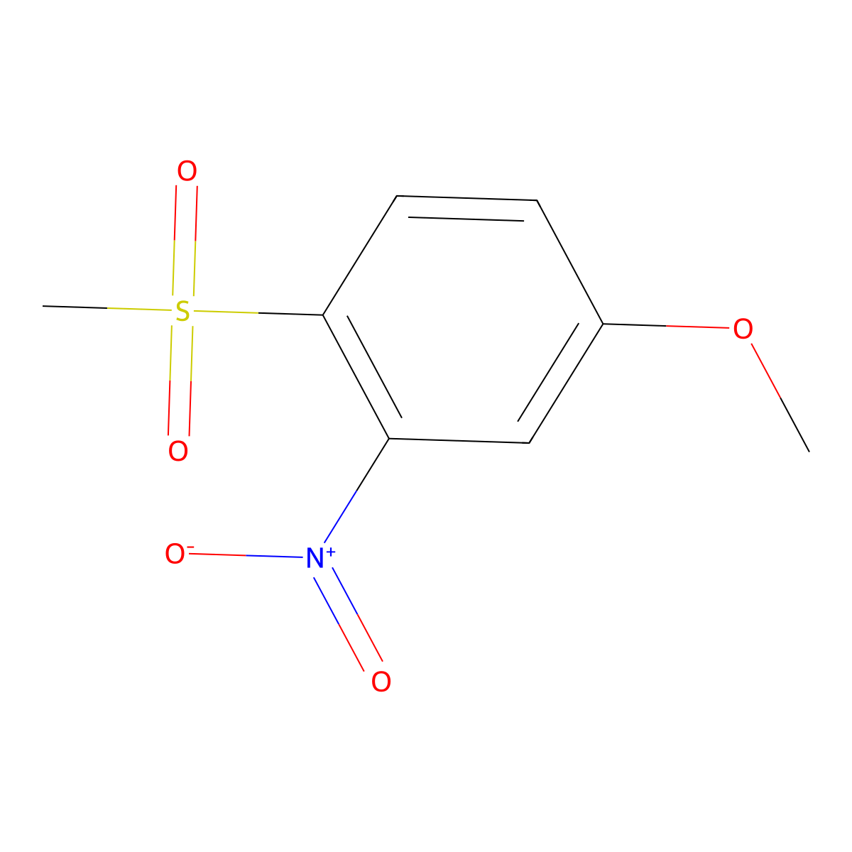 1-Methanesulfonyl-4-methoxy-2-nitrobenzene molecular structure, CAS 1187658-92-9