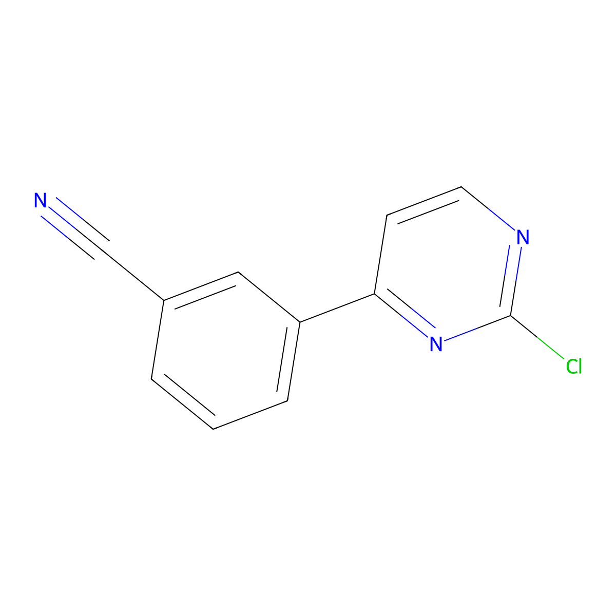 3-(2-Chloropyrimidin-4-yl)benzonitrile molecular structure, CAS 1187660-05-4