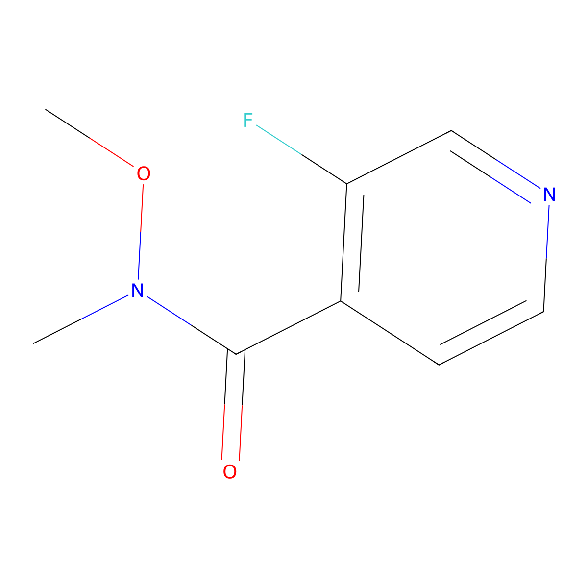 3-Fluoro-N-methoxy-N-methylisonicotinamide molecular structure, CAS 1187669-49-3