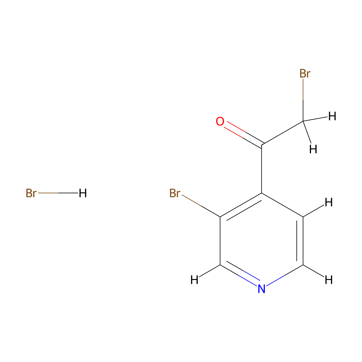 2-Bromo-1-(3-bromopyridin-4-yl)ethanone hydrobromide molecular structure, CAS 1187669-54-0