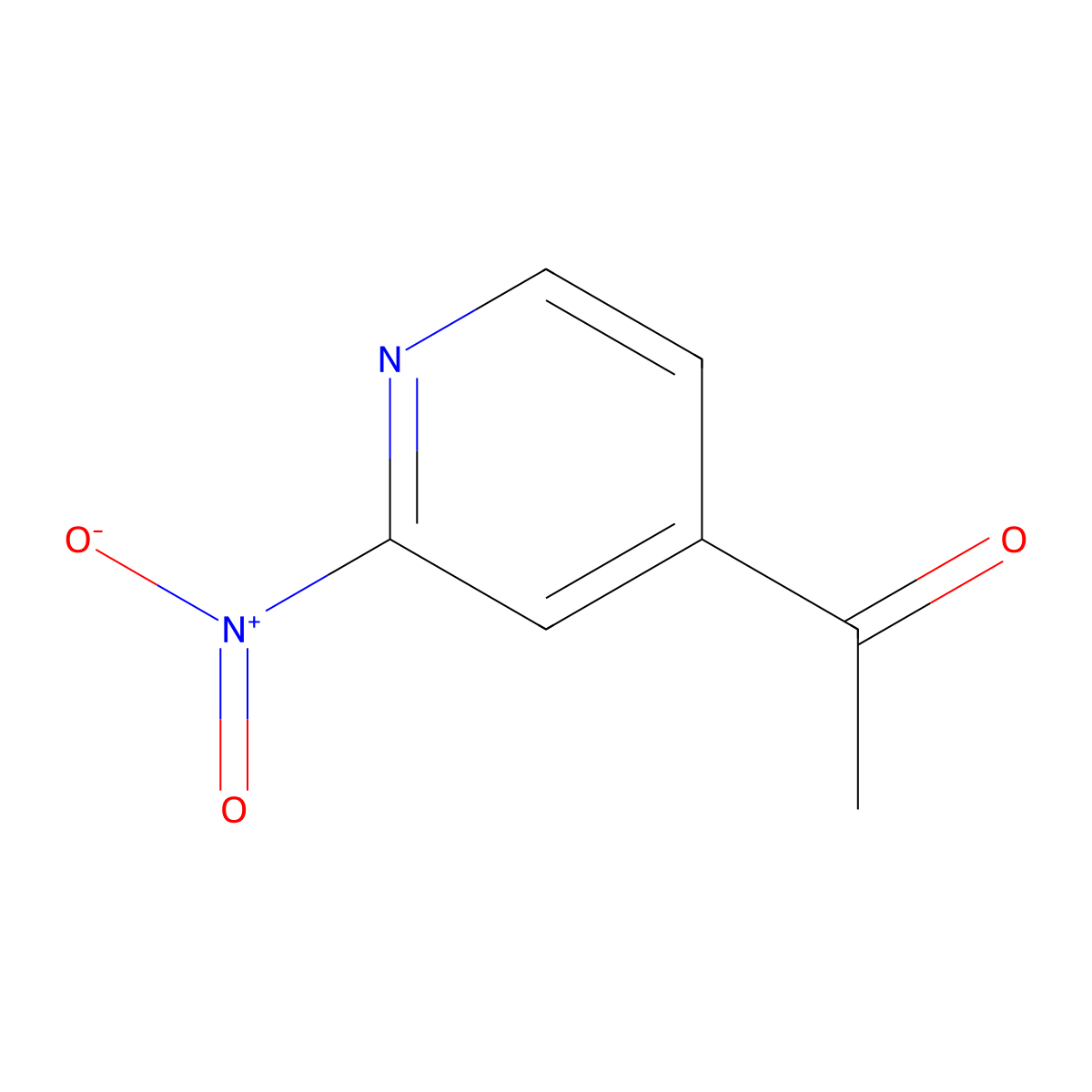 1-(2-Nitropyridin-4-yl)ethanone molecular structure, CAS 1187669-56-2
