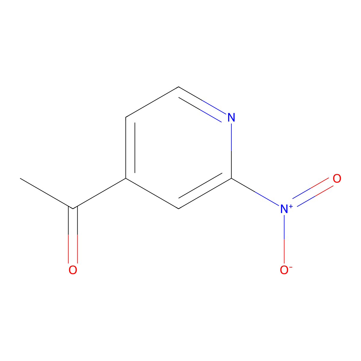 1-(2-Nitropyridin-4-yl)ethanone molecular structure, CAS 1187669-56-2