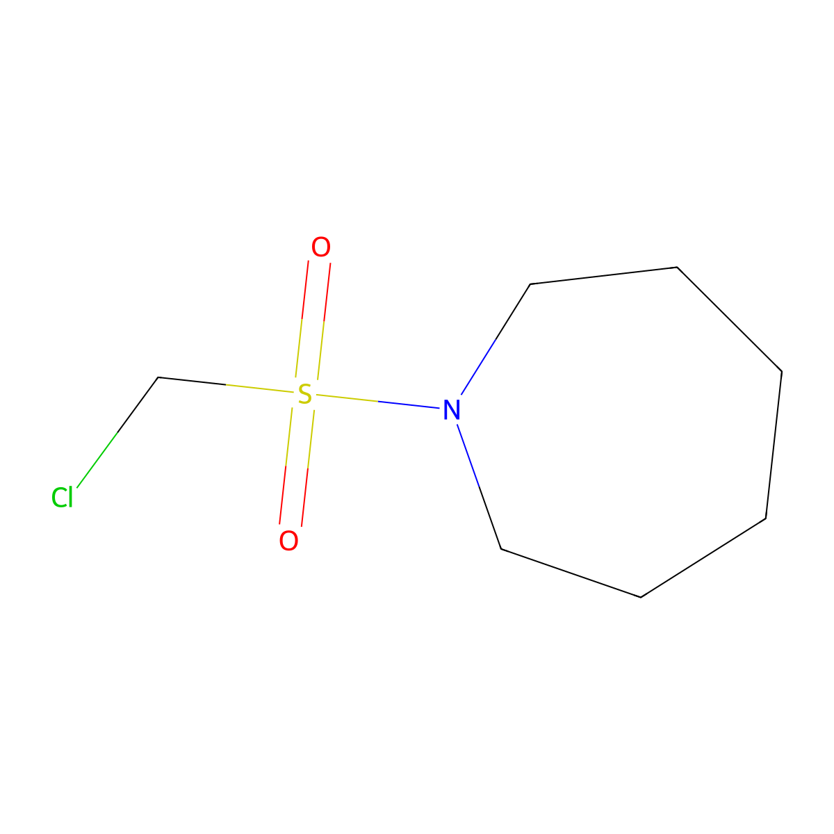 1-Chloromethanesulfonylazepane molecular structure, CAS 118767-59-2