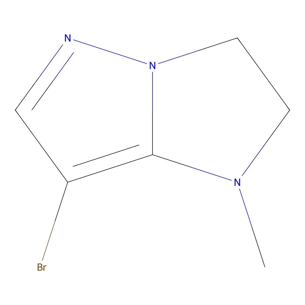7-bromo-1-methyl-1H,2H,3H-pyrazolo[1,5-a]imidazole molecular structure, CAS 118767-86-5
