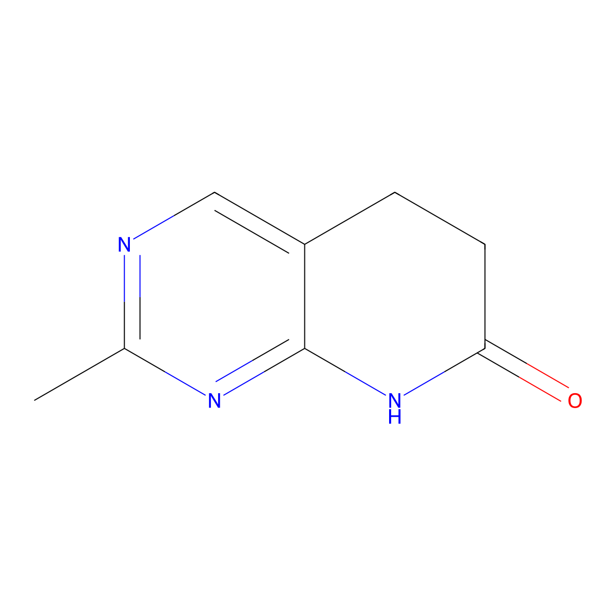 2-methyl-5H,6H,7H,8H-pyrido(2,3-d)pyrimidin-7-one molecular structure, CAS 118768-05-1