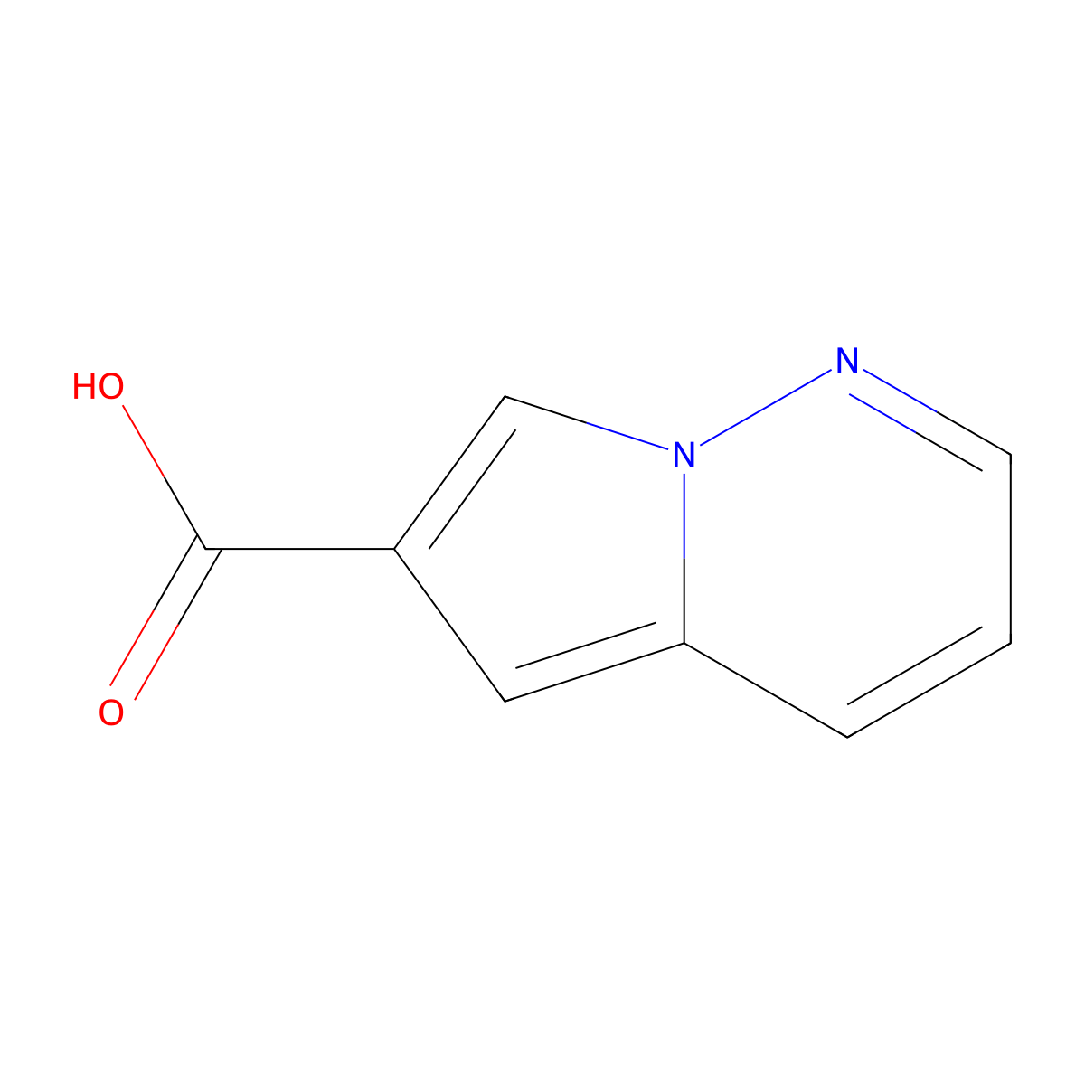 Pyrrolo(1,2-b)pyridazine-6-carboxylic acid molecular structure, CAS 118768-13-1