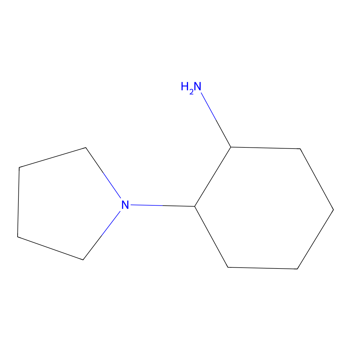 2-(Pyrrolidin-1-yl)cyclohexan-1-amine molecular structure, CAS 118768-63-1