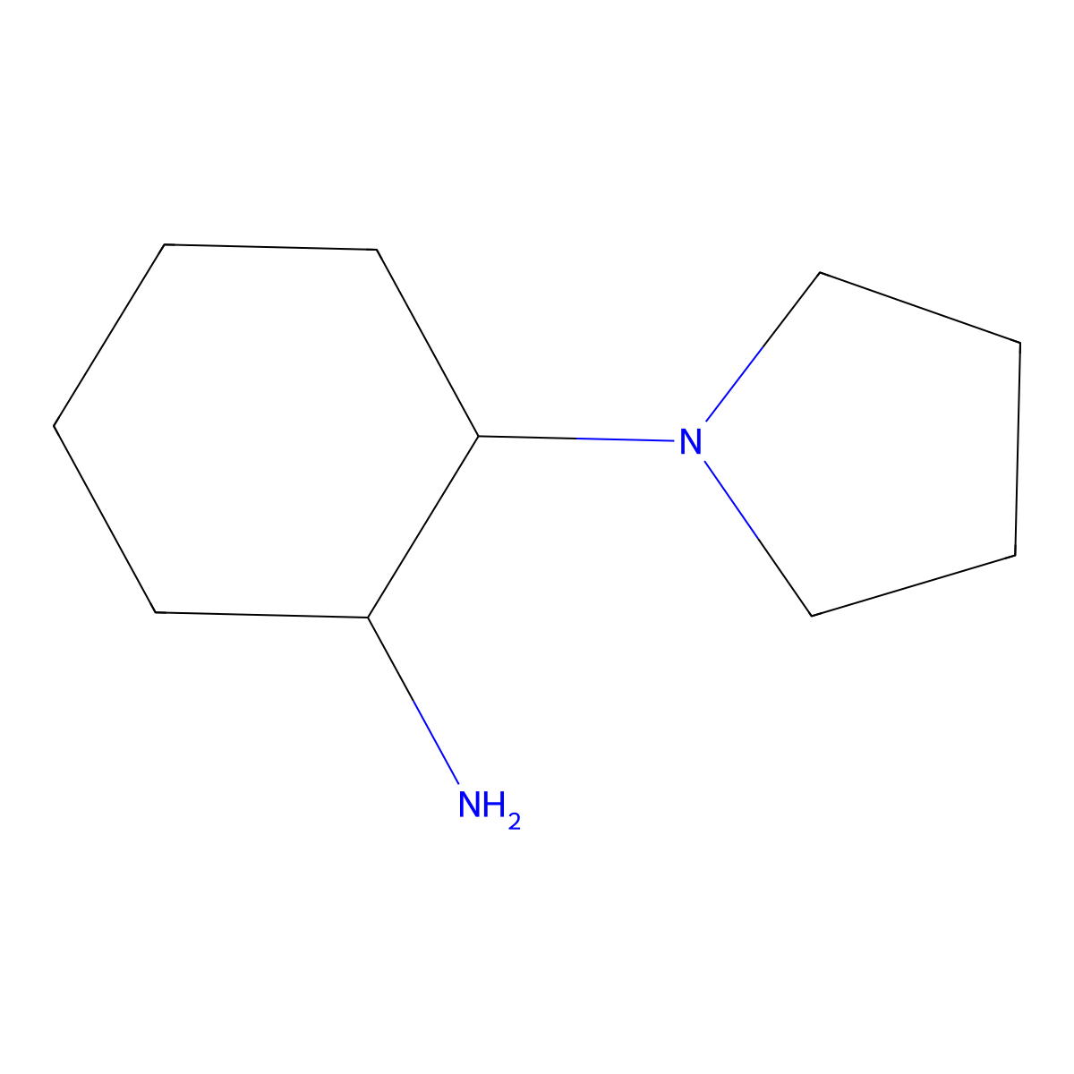 2-(Pyrrolidin-1-yl)cyclohexan-1-amine molecular structure, CAS 118768-63-1