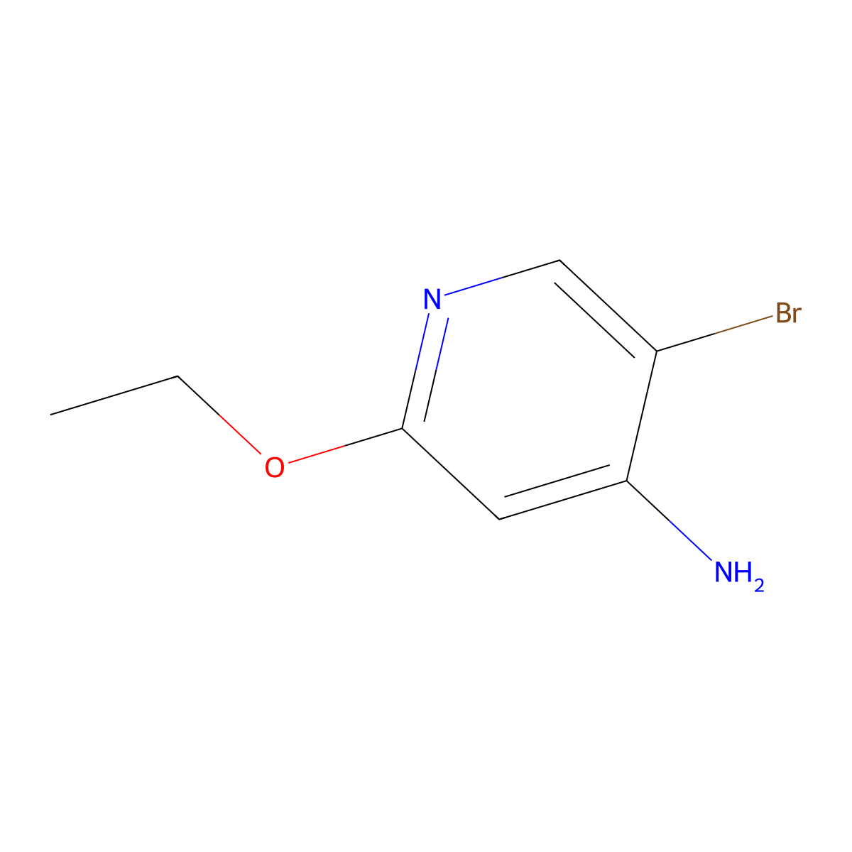 5-Bromo-2-ethoxypyridin-4-amine molecular structure, CAS 1187732-68-8
