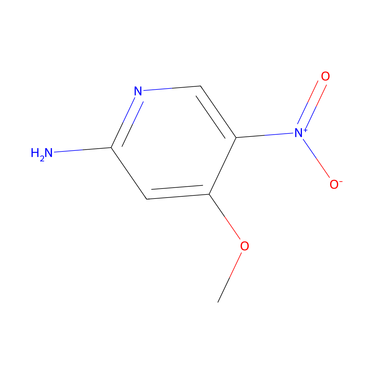 4-Methoxy-5-nitropyridin-2-amine molecular structure, CAS 1187732-74-6