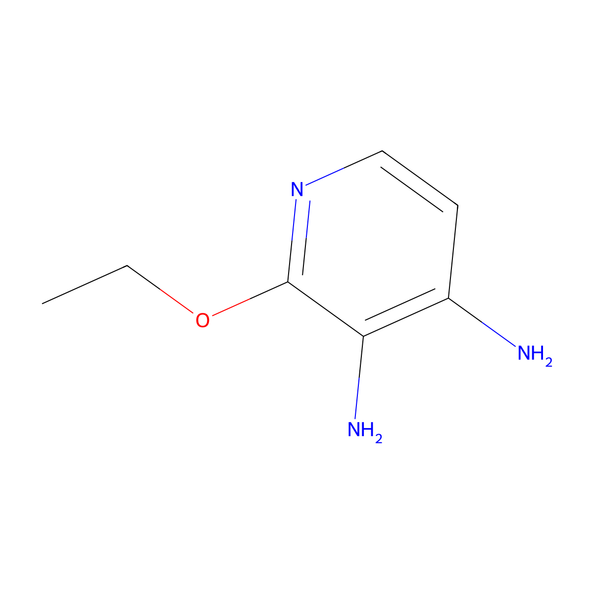 2-Ethoxypyridine-3,4-diamine molecular structure, CAS 1187732-75-7