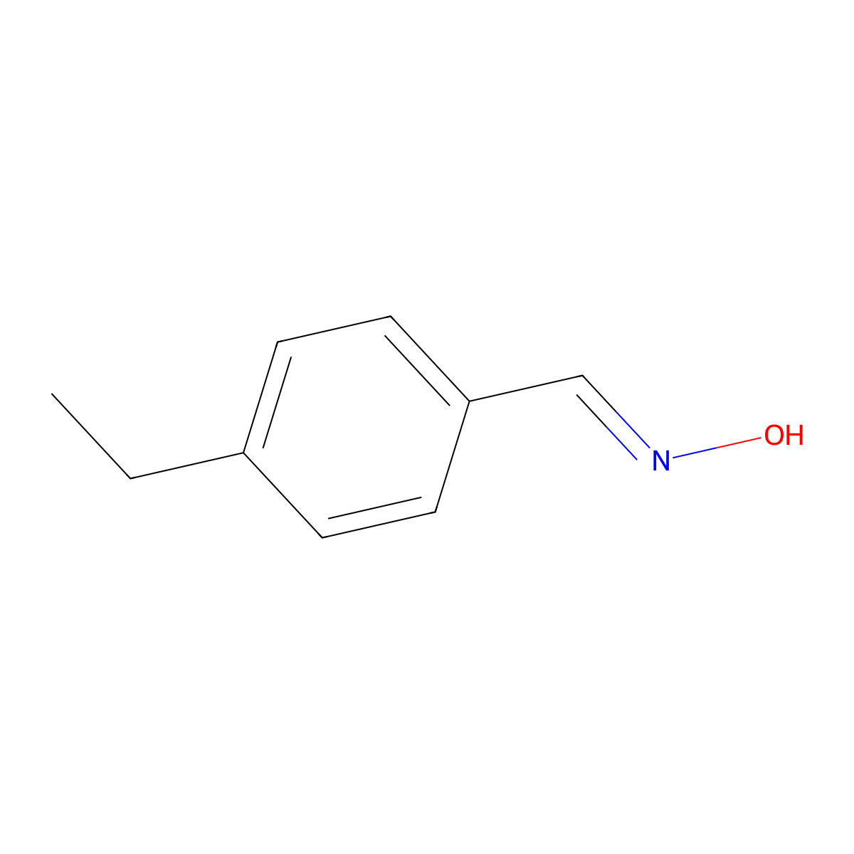 4-Ethylbenzaldoxime molecular structure, CAS 1187734-31-1