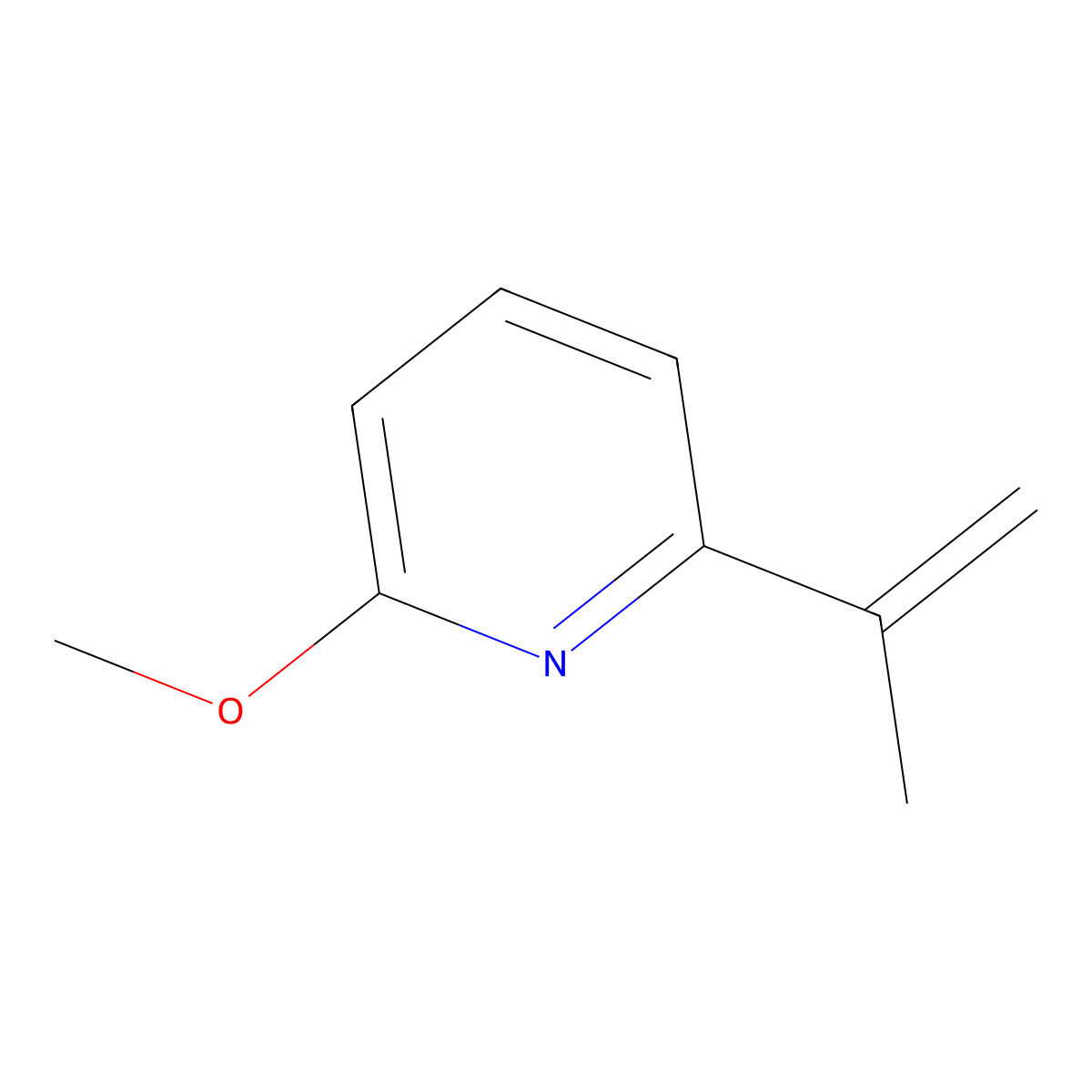 2-Isopropenyl-6-methoxypyridine molecular structure, CAS 118775-71-6