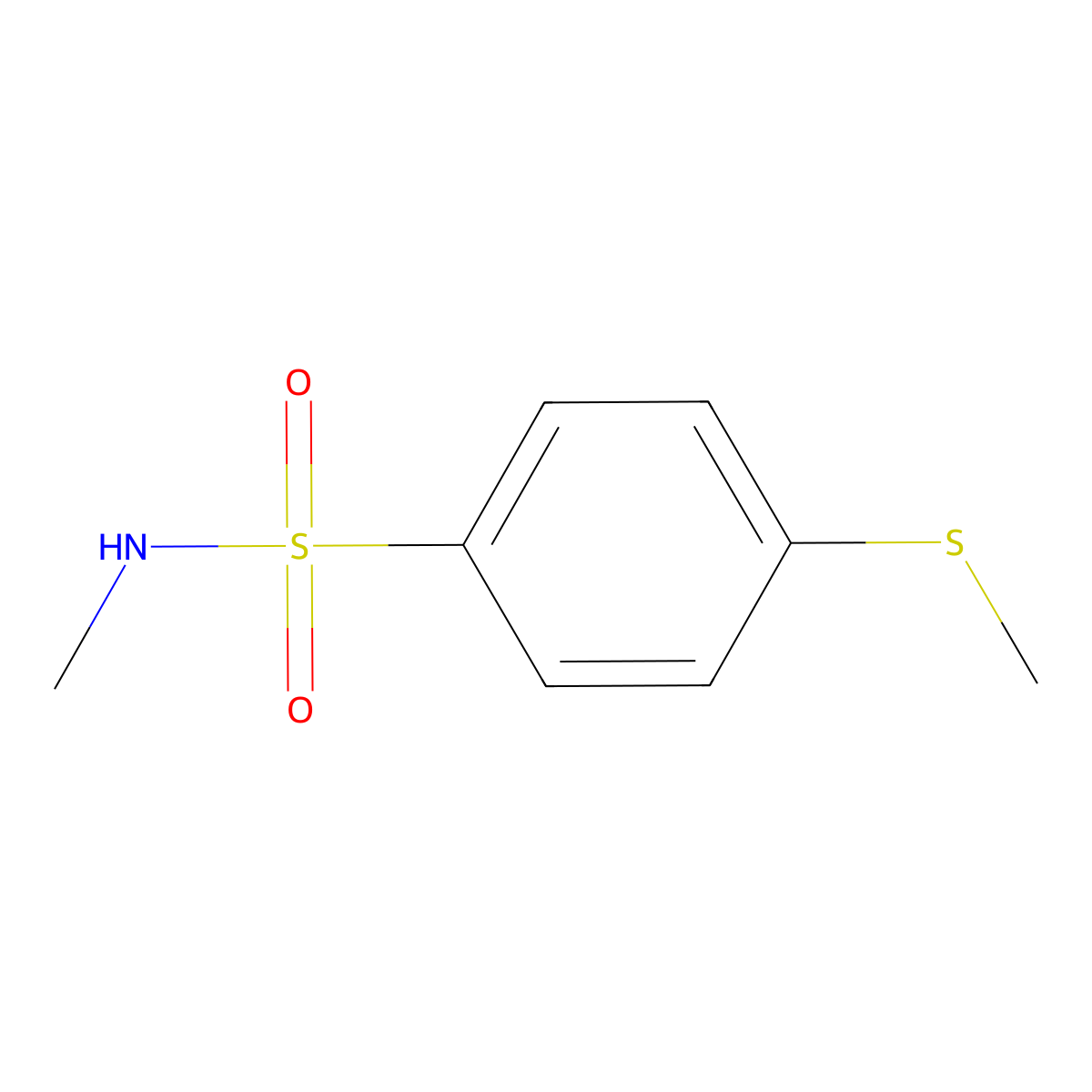 N-methyl-4-(methylsulfanyl)benzenesulfonamide molecular structure, CAS 118775-73-8